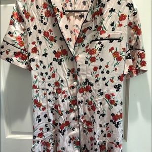 A.L.C Japanese Style Floral Silk Dress